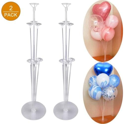 2 Sets Table Balloon Stand Kit Balloon Holders for Tables Balloon Cups and Sticks Balloon Stick Floor Stand
