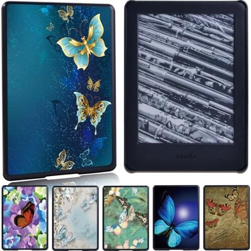 2020 New Slim Butterfly Tablet Case for Amazon Kindle (10th/8th Gen)/Paperwhite(5th Gen/6th Gen/7th Gen/10th Gen) 6 Inch + Pen