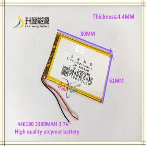 3.7V 3300mAH 446180 Polymer lithium ion / Li-ion battery for tablet pc cell phone POWER BANK MP4