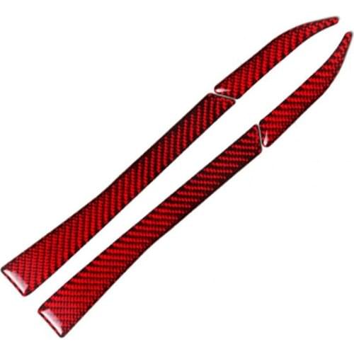 4Pcs Car Sticker Anti-Collision Lightweight Carbon Fiber Car Mirror Strip Stickers for Mustang 2015-2019 Auto Exterior Parts