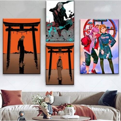 Anime Jujutsu Kaisen Posters Wall Art Painting Itadori Yuji Ryomen Sukuna Home Living Room Decoration Pictures Home Decor