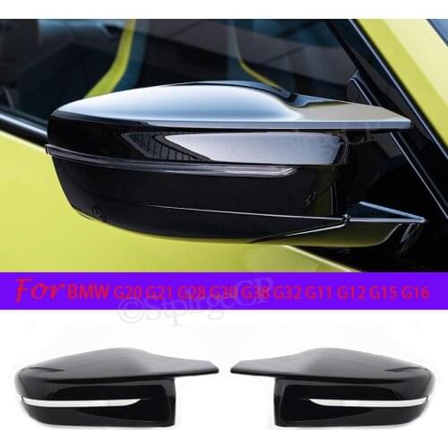 For BMW 5 6 7 8 Series Rear View Side Mirror Cover G20 G21 G28 G30 G38 G32 G11 G12 G15 G16 Replace black rearview mirror housing