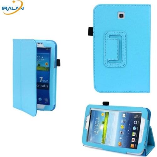 2018 Ultra-thin litchi pattern Case For Samsung tab 3 7.0 P3200 SM-T211 T210 Folio Leather Stand Tablet Protective Cover + pen