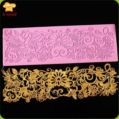 Totem Flower Mat Baking Mould Nut Lace Mat Cake Molds Chocolate Fondant Texture Mat