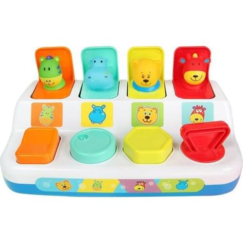 Baby Early Educational Memory Training Interactive Pop-Up Shape Animals Toy Toddlers Baby Learning Development Toy Game #20