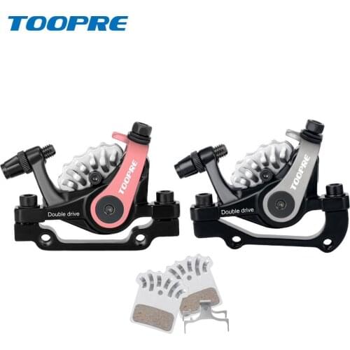 TOOPRE MTB Bicycle Dual Drive Disc Brake F160/R140 F180/R160 Aluminum Alloy Electric Bike Bilateral Piston Drive Brake Caliper