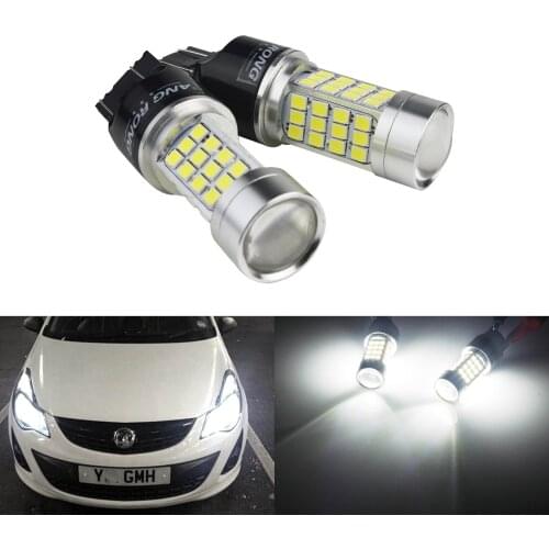 ANGRONG 2PCS 7443 580 W21/5W 582 7440 45W LED Light 6000K White Sidelight Reverse Bulbs