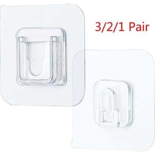 Double Sided Adhesive Wall Hooks Wall Hanger Transparent Suction Cup Sucker Hook Double-Sided Adhesive Wall Hooks Dropshipping
