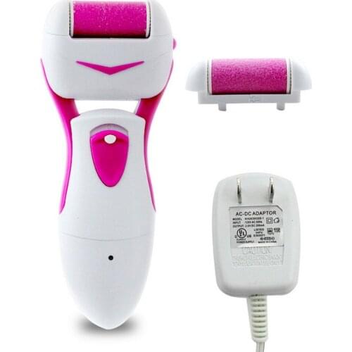 Electric Foot Pedicure Machine Professional Feet Care Tools+ 2 Replacement Heads Dead Skin Callous Hot!Rechargeable Remover