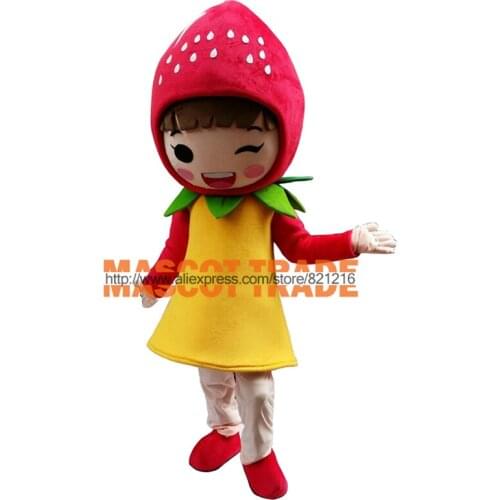 Fruit Strawberry Mascot costume Cartoon Character Adult Mascot costumes