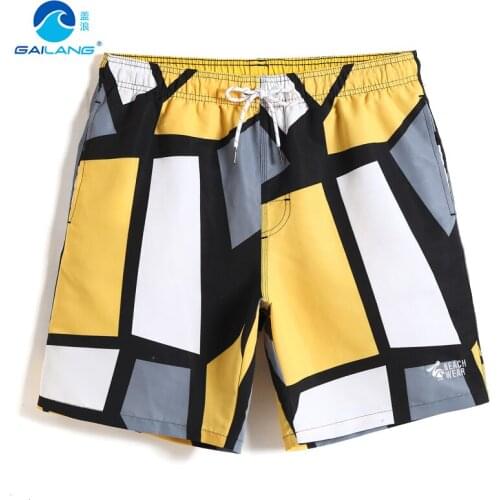 Gailang Brand Mens Casual Beach Shorts Board Trunks Boxers Active Bermudas Cargos Man Swimwear Swimsuits Quick Dry Short Bottoms