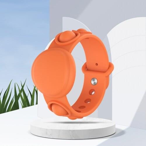 Stress Reliever Anti-Stress Toys Wearable Push Bubble Tracking Locator Bracelet Cover for Apple Airtag Adult Children
