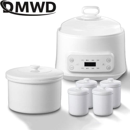 Intelligent Electric Slow Cooker Appointment Timing Food Steamer Ceramic Container Boiler Water Stew Soup Porridge Pot Anti-Dry