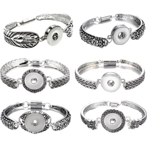 JaynaLee Ginger Snaps Bangle Jewelry fit 18mm or 20mm Snaps for women Men gift GJB8033