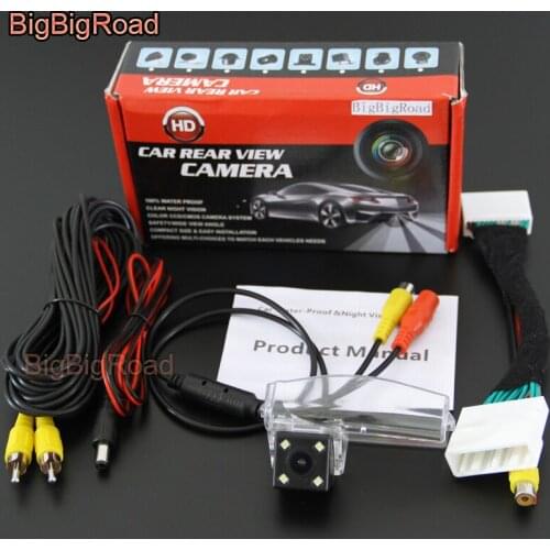 BigBigRoad For Mazda 2 Demio DJ 2014 2015 2016 2017 Car Rear View Backup Reverse Parking Camera With RCA Port Adapter
