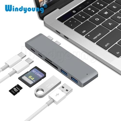 USB Type C Hub Card Reader with USB 3.0 Ports SD/Micro SD Card Reader Type-C to USB 3.0 with USB-C Charger PD for MacBook Pro