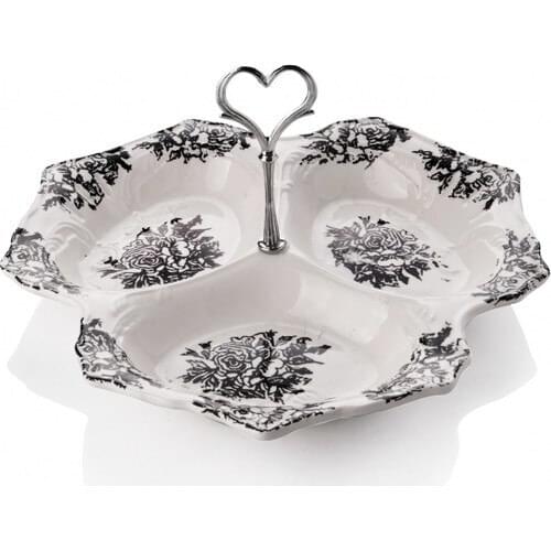 Queens Kitchen Rose Series 3 Compartments with Handle Service