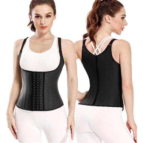 Adjustable Straps 25 Steel Boned Latex Waist Trainer Underwear Shapewear Slimming Belt Modeling Body Shaper Vest Plsu Size