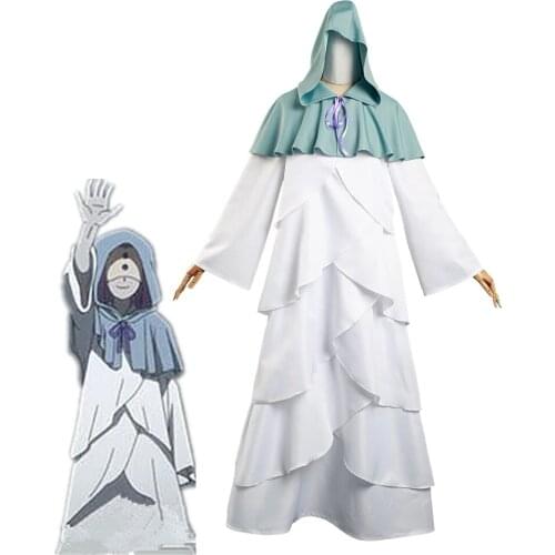 The Promised Neverland Mujika Cosplay Costume Long Robe Cloak Dress Outfits Halloween Carnival clothes Suit