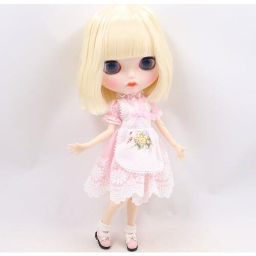 ICY DBS Blyth Doll No.BL340 Blonde hair Carved lips Matte customized face Joint body 1/6 bjd