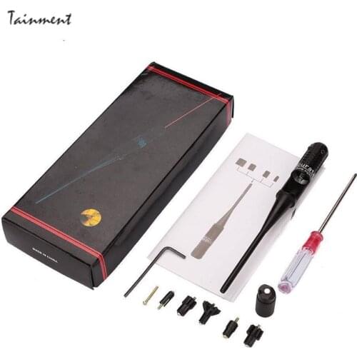 Red Dot Laser Pointer Shot Detector Bore Sighter Kit for Hunting 22 to 50 Caliber Rifles Tactical Hunting Laser Sight Accessory