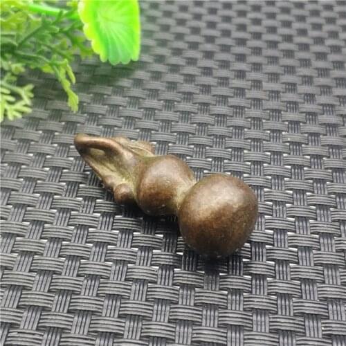 Copper Gourd Personalized Creative Hanging Pure Copper Exorcism Fortune Small Gourd Hanging Car Key Chain Pendant