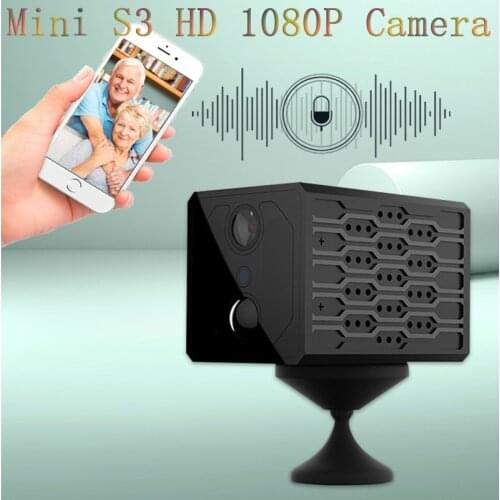 2021 latest Mini S3 HD 1080P camera night vision sensor sports video recorder mini WiFi video receiver built-in 38db microphone