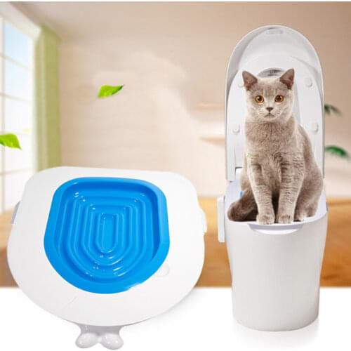 Pet Cat training Toilet Seat Pet Plastic litter Box Tray Kit Professional Trainer Clean Kitten Healthy Cats Human Toilet Cat Mat