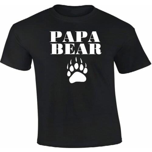 Papa Bear Cool Bears Paw Print Design Fathers Day Gift Mens T-Shirt. Summer Cotton Short Sleeve O-Neck T Shirt New S-3XL