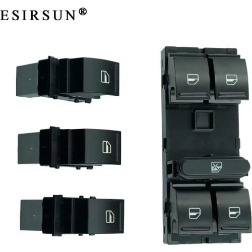Esirsun 4PCS Window Lifter Power Switch Fit For VW JETTA MK5 GOLF GTI MK5 MK6 RABBIT PASSAT B6 TIGUAN CC,1K4959857,7L6959855B