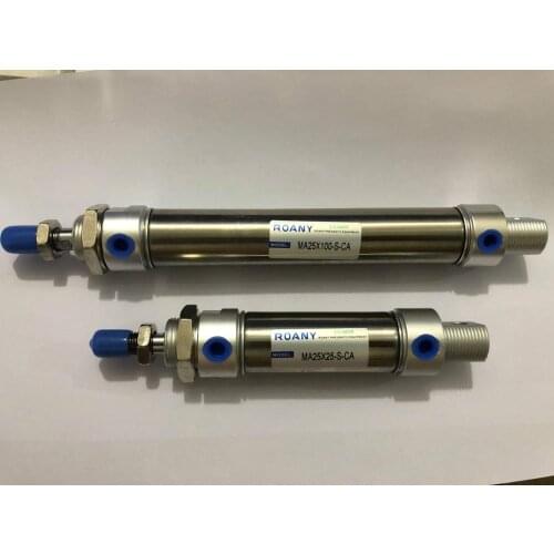Stainless Steel Pneumatic cylinder with magnet MA25 bore 25mm stroke 25-500mm double acting Single Rod Air Cylinder