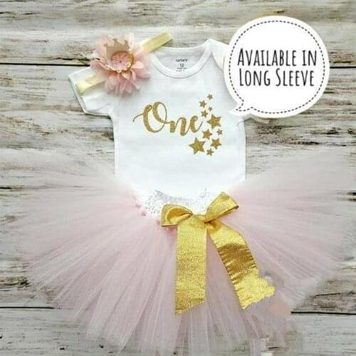 Customize Twinkle Twinkle Little Star Birthday Outfit ,Pink and Gold Birthday Outfit , First Birthday Dress