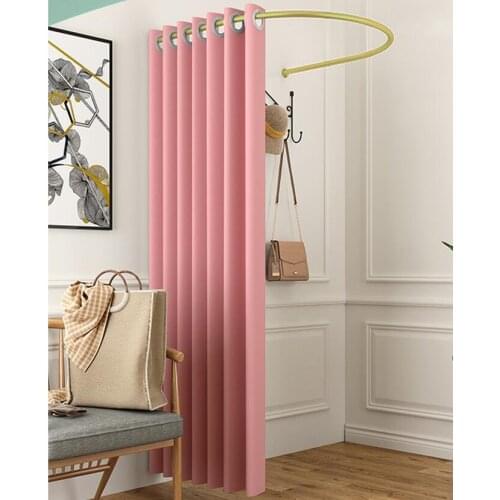 Clothing store fitting room, door curtain, locker room, changing room, U-shaped ring frame, pole partition, curtain thickening