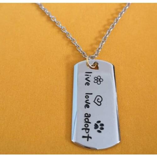 Rectangular dog tags necklace manufacturers custom dog brand necklace cheap custom metal engraved dog tag high quality dog tags