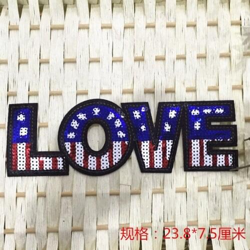 Super Quality sequin Embroidered Patches for Clothing Iron on Clothes Patch Motorcycle Army Appliques badge