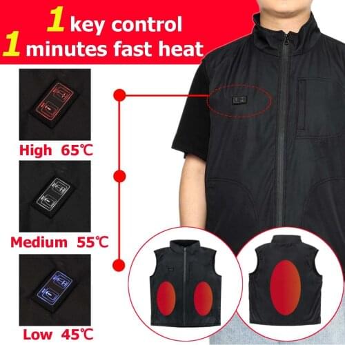 Warm Winter USB Infrared Heating Vest Flexible Electric Thermal Waistcoat Camping Hiking Outdoor Sleeveless Jackets Vest