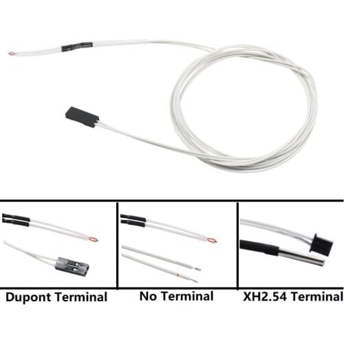 MEGA 100K ohm NTC 3950 Thermistors Sensors with 24# 28# Cable Dupont Head XH2.54 Terminal 3D Printers Parts For Extrusion Part