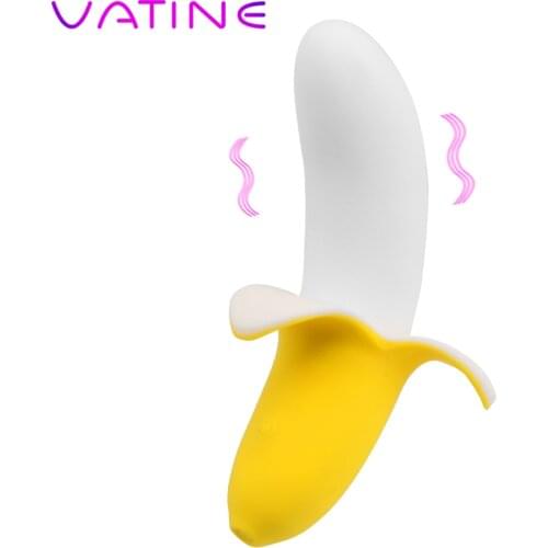 VATINE Soft Silicone Banana Shape Vibrator Female Masturbator Vaginal Stimulator G-spot Dildo Vibrator
