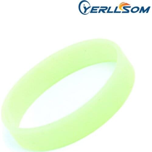 YERLLSOM 100pcs/Lot High Quality Green glow in dark silicone bracelets wristbands for promotional gifts BK004