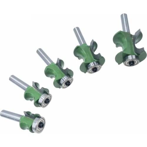 1 PC 8mm Shank Bullnose Half Round Bit Endmill Router Bits Wood 2 Flute Bearing Woodworking Tool Milling Cutter MC02047