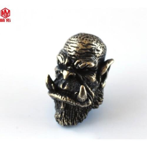 1PC EDC Paracord Beads Retro Brass Copper Lanyard Pendants Knife Beads Umbrella Rope Cord Necklace Bracelet Beads Pendants