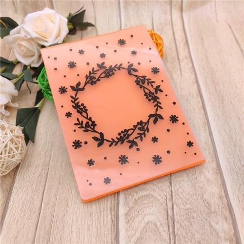 10.6*14.5CM Easter Wreath Plastic Pine Template Craft Card Making Paper Card Album Wedding Decoration Embossing Folders