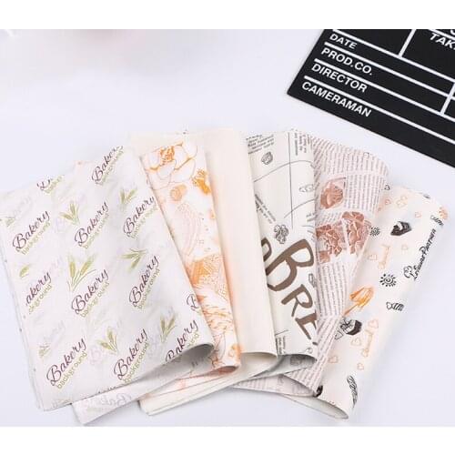 100pc Oilpaper Wax Paper Food Wrapper Paper For Bread Burger Fries Decoration Packaging Paper Nonstick Paper Baking Tools