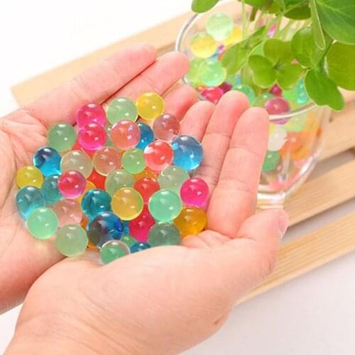 3000pcs/bag Crystal Soil Mud Hydrogel Gel Kids Children Toy Water Beads Growing Up Water Balls Wedding Home Potted Decoration