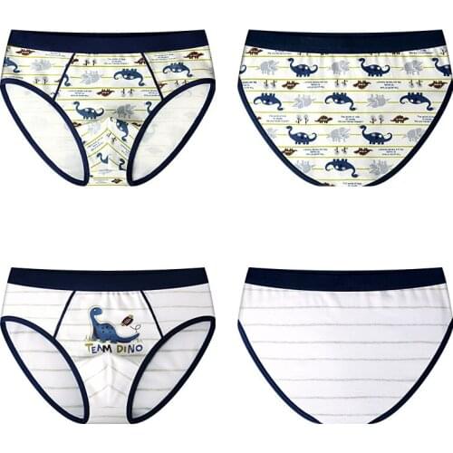 YourSeason 4pcs/lot Boys Boxers Underpants Cute Dinosaur Printed Shorts Boy Toddler Baby Panties Soft Cotton Underwear 4pcs