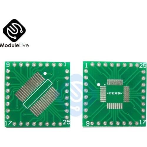 5PCS QFP/TQFP/LQFP/FQFP/SOP/SSOP32 to DIP Adapter PCB Board Converter SOP32 turn DIP adapter plate PCB Board Module