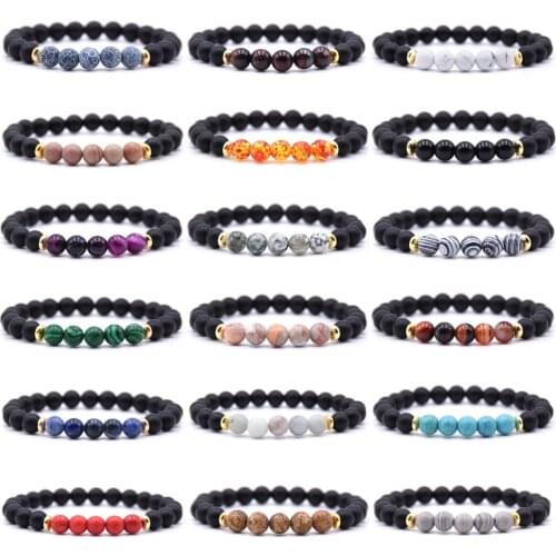 Fashion Natural Healing Energy Tiger Eye Bracelet Matte 8 mm Agate Stone Beads Bangle Elastic Pulsera Women Jewelry Wholesale