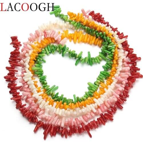6-15mm Irregular Red/Yellow/White/Green Natural Coral Beads Loose Spacer Beads Fit DIY Coral Bead Bracelet Necklace Material