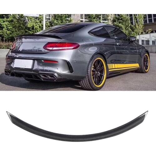 CEYUSOT FOR Benz C - Class Coupe C205 Real Carbon Fiber Spoiler Accessories 2015+ C200 C260 C300 Car Trunk Wing Tail ED Style
