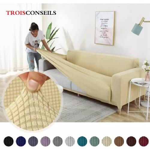Polar Fleece Fabric Sofa Covers for Living Room Thick Sofa Protector Sectional Corner Sofa Cover Plaids Sofa Slipcover L Shape